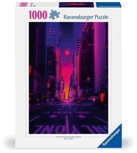 Ravensburger Puzzle 12001436 - New York in Neon - 1000 Teile Puzzle für Erwachsene und Kinder ab 14 Jahren, Diverse