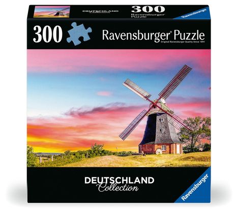 Ravensburger Puzzle 12001478 - Die Windmühle von Klütz - 300 Teile Puzzle Deutschland Collection für Erwachsene ab 14 Jahren, Diverse