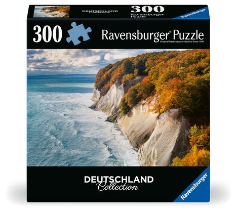 Ravensburger Puzzle 12001479 - Kreidefelsen auf Rügen - 300 Teile Puzzle Deutschland Collection für Erwachsene ab 14 Jahren, Diverse