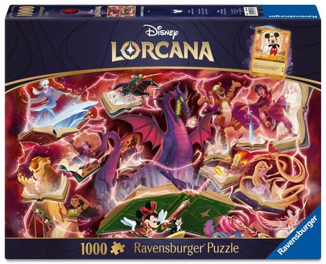 Erwachsenenpuzzle 1000 Teile - Disney Lorcana - Glimmers of the Realm: Ruby, Spiele