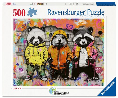 Erwachsenenpuzzle 500 Teile - Flauschige Freunde, Spiele