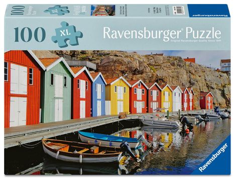 Erwachsenenpuzzle 100 Teile - Bunte Häuser in Schweden, Spiele