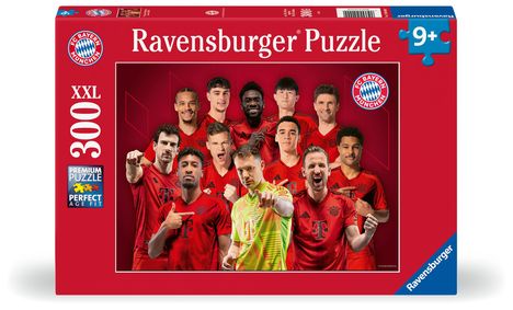 Ravensburger Kinderpuzzle 12004000 - FC Bayern München Saison 2024/25 - 300 Teile XXL FC Bayern München Puzzle für Kinder ab 9 Jahren, Diverse