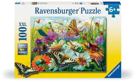 Ravensburger Kinderpuzzle - 12004049 Wunderwelt der Insekten - Insekten-Puzzle für Kinder ab 6 Jahren, mit 100 Teilen im XXL-Format, Diverse