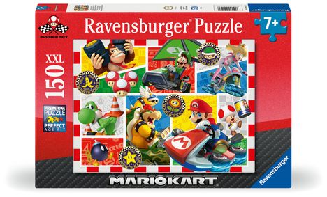 Ravensburger Kinderpuzzle 12004143 - Spaß mit Mario Kart - Puzzle für Kinder ab 7 Jahren, mit 150Teilen im XXL-Format, Diverse