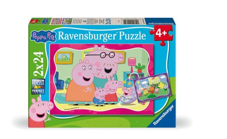 Kinderpuzzle 2x24 Teile - Peppa Wutz - Peppa Pig, Spiele