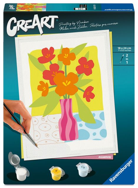 CreArt, Malen nach Zahlen Adults Trend - Oleander, Spiele