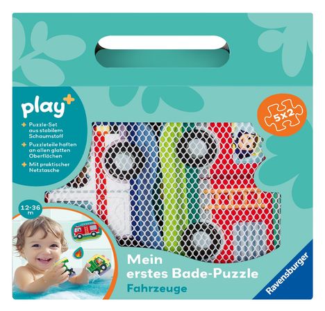Play+ Mein erstes Bade-Puzzle: Fahrzeuge - ab 12 Monate, Spiele