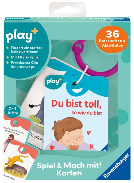 "Du bist toll, so wie du bist." Spiel & Mach mit! Karten, Alter 2-4 Jahre, fördert Selbstvertrauen mit Eltern-Tipps.