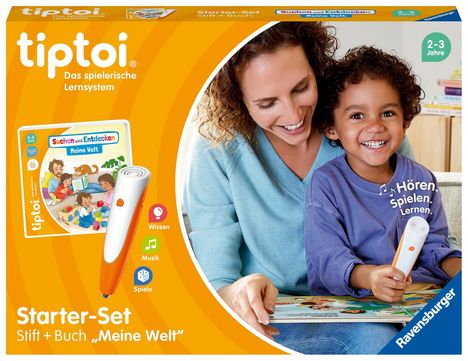 Sandra Grimm: Ravensburger tiptoi Starter-Set 00112: Stift und Bilderbuch Suchen und Entdecken Meine Welt - Lernsystem für Kinder ab 2 Jahren, Spiele