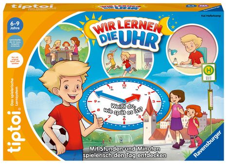 Kai Haferkamp: Ravensburger tiptoi® Spiel 00126 - Wir lernen die Uhr - interaktives Lernspiel ab 6 Jahren, mit digitaler und analoger Uhr zum selbst einstellen, Spiele