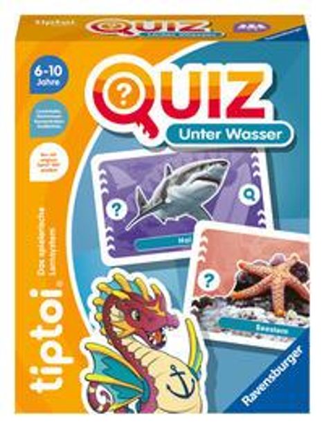 Ravensburger tiptoi 00192 Quiz Unter Wasser, Quizspiel für Kinder ab 6 Jahren, für 1-4 Spieler, Spiele