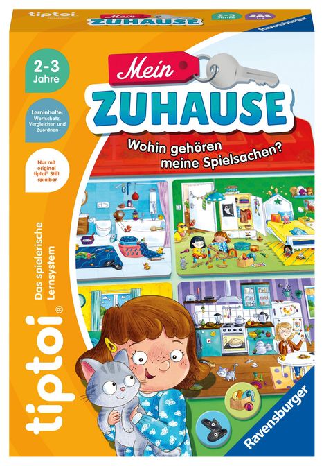 Ravensburger tiptoi Spiel 00196 - Mein Zuhause, Lernspiel zum Wortschatz, für Kinder ab 2 Jahren, Spiele