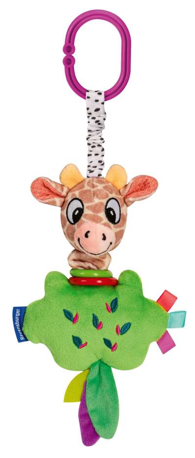 Ravensburger 4851 play+ Zappel-Giraffe, Kuscheltier mit lustigem Spieleffekt, Baby-Spielzeug ab 0 Monate, Spiele