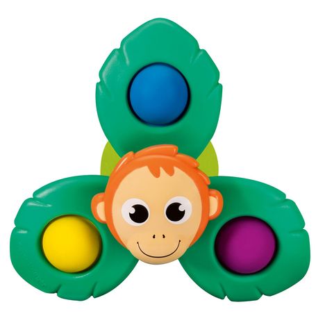 Ravensburger 4867 Play+ Pop-it Spinner: Affe, Saugnapf-Spielzeug, Silikon-Spielzeug, Baby-Spielzeug ab 6 Monate, Spiele