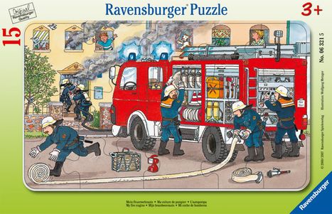 Mein Feuerwehrauto. Puzzle mit 15 Teilen, Spiele