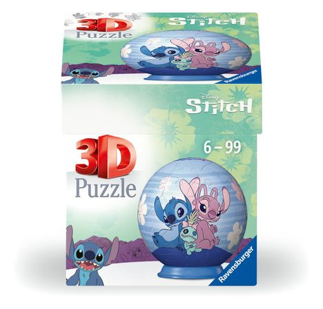 Ravensburger 3D Puzzle 11597 - Puzzle-Ball Disney Angel - für große und kleine Stitch Fans ab 6 Jahren, Diverse