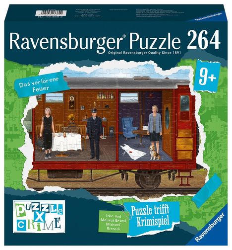 Ravensburger Puzzle X Crime Kids - Das verlorene Feuer - 264 Teile Puzzle-Krimispiel für 1- 4 junge Detektive ab 9 Jahren, Spiele