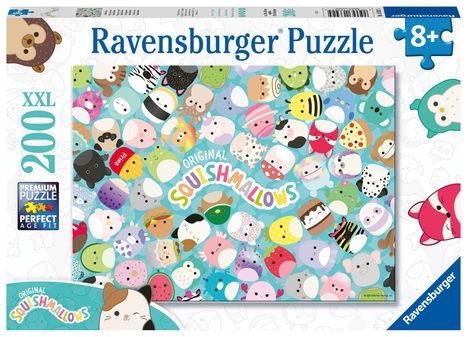 Ravensburger Kinderpuzzle 13392 - Mallow Days - 200 Teile Squishmallows Puzzle für Kinder ab 8 Jahren, Diverse