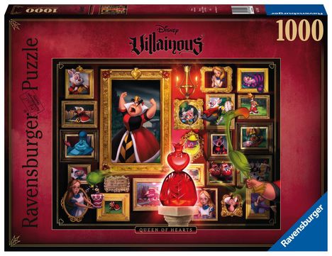 Ravensburger Puzzle 1000 Teile - Disney Villainous Herzkönigin - Die beliebten Charaktere aus Alice im Wunderland als Puzzle für Erwachsene und Kinder ab 14 Jahren, Spiele