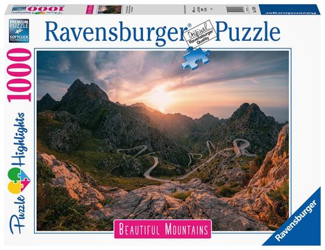 Ravensburger Puzzle - Serra de Tramuntana, Mallorca - 1000 Teile Puzzle, Beautiful Mountains Collection, für Erwachsene und Kinder ab 14 Jahren, Diverse