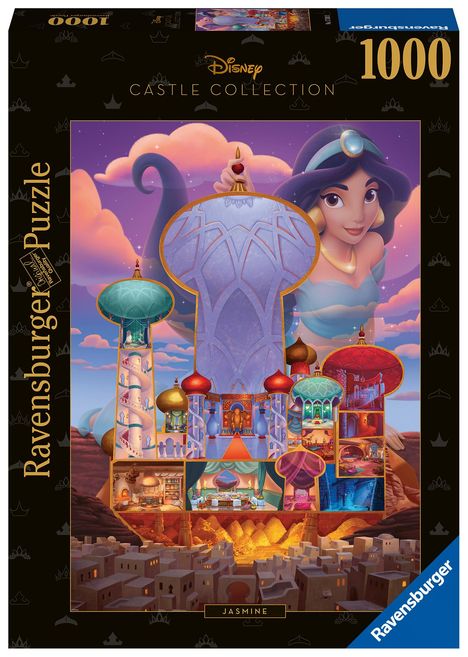 Ravensburger Puzzle 17330 - Jasmin - 1000 Teile Disney Castle Collection Puzzle für Erwachsene und Kinder ab 14 Jahren, Diverse