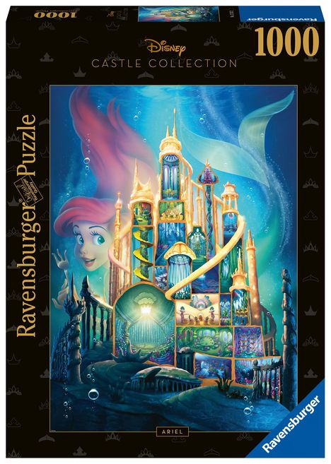 Ravensburger Puzzle 17337 - Arielle - 1000 Teile Disney Castle Collection Puzzle für Erwachsene und Kinder ab 14 Jahren, Diverse