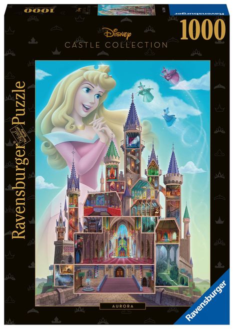 Ravensburger Puzzle 17338 - Aurora - 1000 Teile Disney Castle Collection Puzzle für Erwachsene und Kinder ab 14 Jahren, Diverse