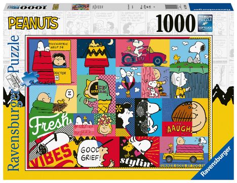 Ravensburger Puzzle 17539 - Peanuts Momente - 1000 Teile Snoopy Puzzle für Erwachsene und Kinder ab 14 Jahren, Diverse