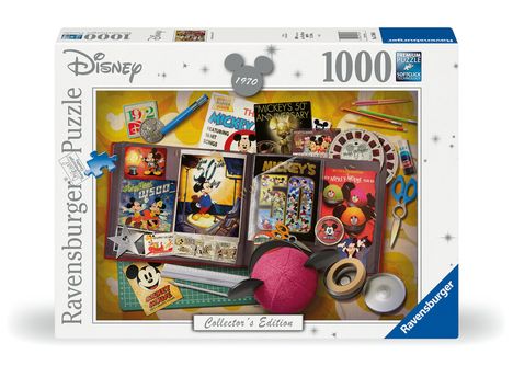 Ravensburger Puzzle 17586 - 1970 Mickey Anniversary - 1000 Teile Disney Puzzle für Erwachsene und Kinder ab 14 Jahren, Diverse