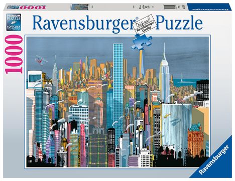 Ravensburger Puzzle 17594 - Das ist New York - 1000 Teile Puzzle für Erwachsene ab 14 Jahren, Diverse