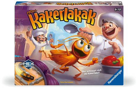 Peter-Paul Joopen: Ravensburger 20800 - Kakerlakak - Aktionsspiel mit elektronischer Kakerlake für Groß und Klein, für 2-4 Personen, geeignet ab 5 Jahren, Spiele