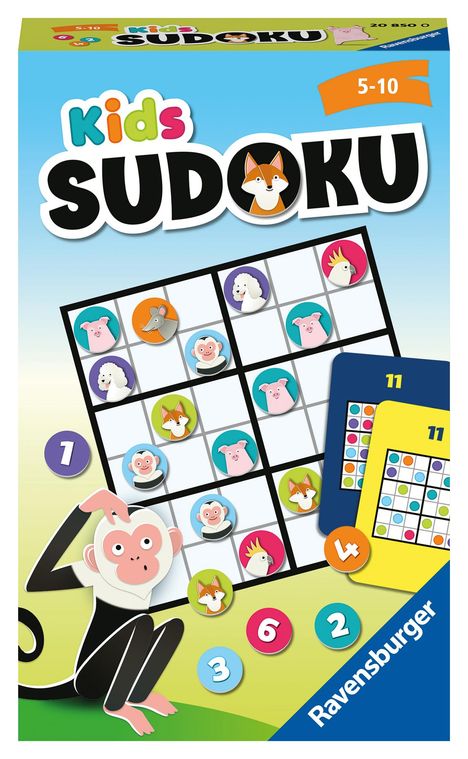 Ravensburger® - Kids Sudoku - 20850 - Logikspiel für ein Kind von 5 bis 10 Jahren, Spiele
