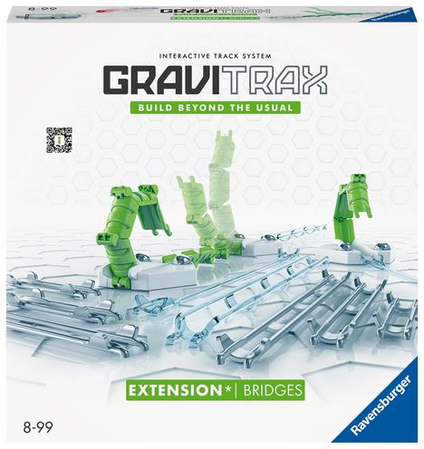 Ravensburger GraviTrax Extension Bridges - Zubehör für das Kugelbahnsystem. Kombinierbar mit allen GraviTrax Produktlinien, Starter-Sets, Extensions und Elements, Konstruktionsspielzeug ab 8 Jahren, Spiele