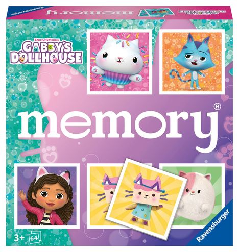 William H. Hurter: Ravensburger memory® Gabby's Dollhouse - 22596 - Der Spieleklassiker für Fans der Vorschulserie Gabby's Dollhouse, Merkspiel für 2-8 Spieler ab 3 Jahren, Spiele