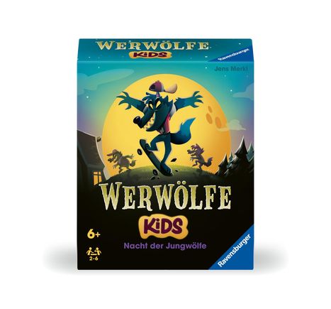 Jens Merkl: Ravensburger 22692 Werwölfe - Nacht der Jungwölfe, erstes Werwölfe-Spiel für Kinder ab 6 Jahren für 2 bis 6 Spieler, Spiele