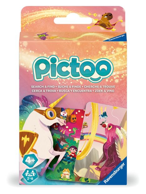 Ravensburger 23480 - Pictoo Fantasy Kartenspiel - Schnelles Karten-Suchspiel für Kinder ab 4 Jahren, Familienspiel für Kinder und Erwachsene, für 2 bis 6 Spieler, Spiele