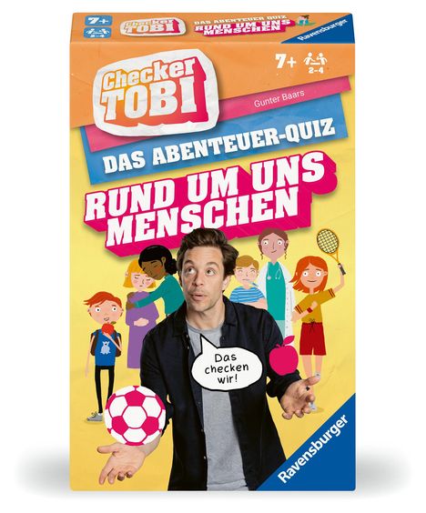 Gunter Baars: Ravensburger 22492 - Checker Tobi Rund um die Welt - Das Abenteuerquiz für Kinder ab 7 Jahren, Quiz &amp; Mitmachspiel für Kinder und Familien, für 2-4 Spieler, Spiele