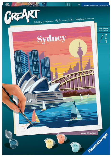 Ravensburger CreArt - Malen nach Zahlen 23526 - Colorful Sydney - ab 12 Jahren, Spiele