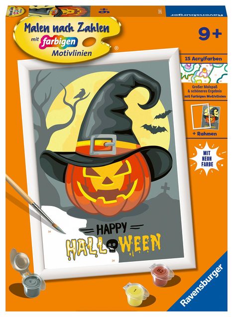 Ravensburger Malen nach Zahlen 23601 - Happy Halloween - Kinder ab 9 Jahren, Spiele