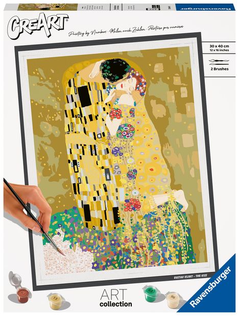 Ravensburger CreArt - Malen nach Zahlen 23648 - ART Collection: The Kiss (Klimt) - ab 14 Jahren, Spiele