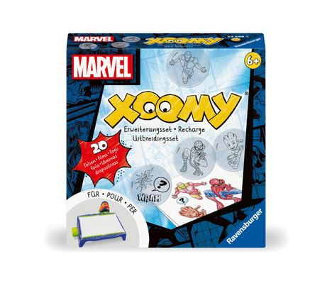 Ravensburger Xoomy® Erweiterungsset Marvel - Erweiterungsset für den Xoomy Midi oder Maxi, Xoomy Erweiterung mit 20 neuen Motiven, Spiele