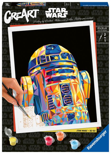 Ravensburger CreArt - Malen nach Zahlen 23730 - Star Wars - R2-D2 - ab 12 Jahren, Spiele