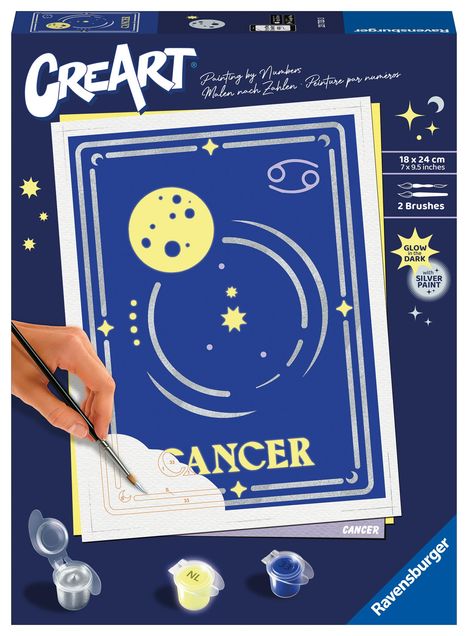 Ravensburger CreArt - Malen nach Zahlen 23733 - Sternzeichen Krebs - ab 14 Jahren, Spiele