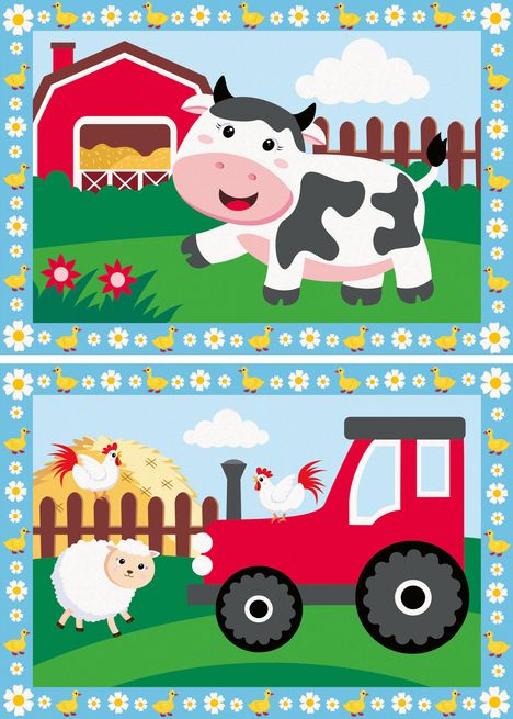 Ravensburger CreArt - Malen nach Zahlen 23947 - Auf dem Bauernhof - Kinder 5-7 Jahre, Spiele