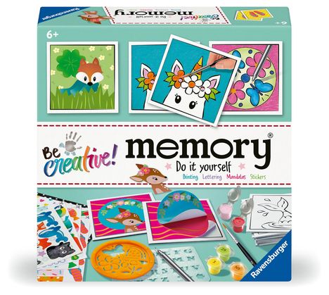 Ravensburger 23962 BeCreative Bastelset memory®, DIY für Kinder ab 6 Jahren, Spiele