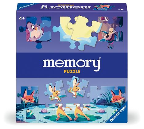 Ravensburger 24690 - memory® Puzzle Tiere am Teich - Für 2-4 memory® Fans ab 4 Jahren, der weltbekannte Merkspiel-Klassiker als Puzzlespiel, Spiele