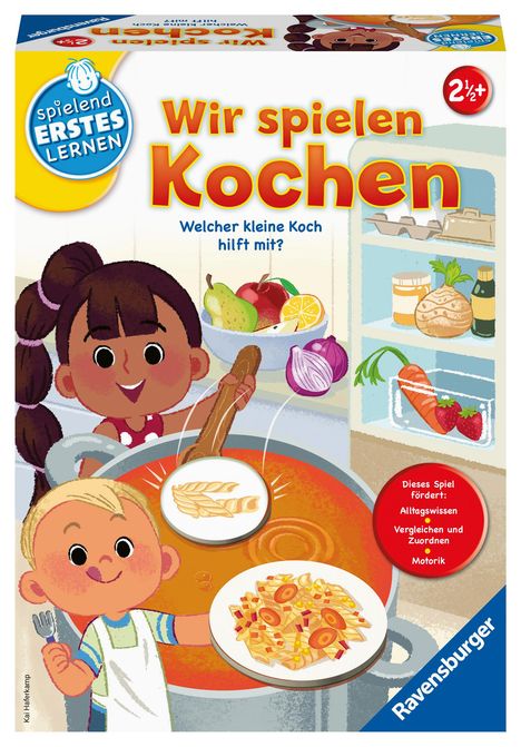 Kai Haferkamp: Ravensburger 24734 - Wir spielen Kochen - Lernspiel für Kinder ab 2,5 Jahren, Spielend Erstes Lernen für 1-4 Spieler, Spiele