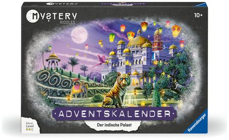 Ravensburger 25530 - Mystery Adventskalender - Der indische Palast - 24 Rätsel für EXIT-Begeisterte ab 10 Jahren, Spiele