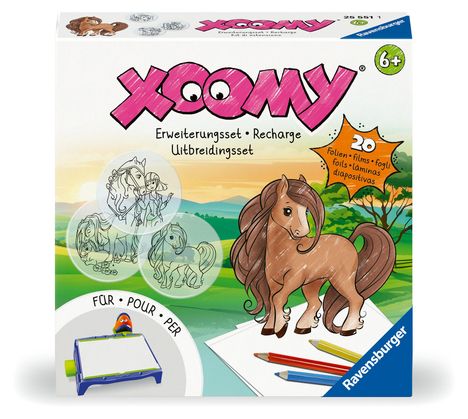 Ravensburger Xoomy Erweiterungsset Pferde - Erweiterungsset für den Xoomy Midi oder Maxi, Xoomy Erweiterung mit 20 neuen Motiven., Spiele